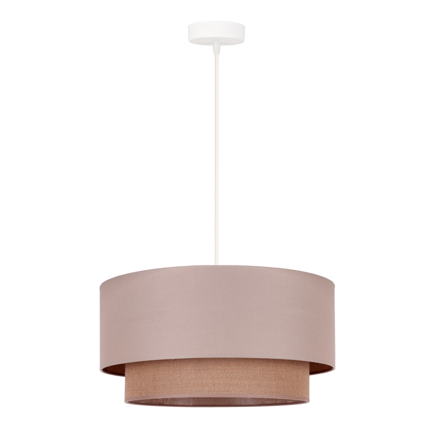 Duolla - Csillár zsinóron BOHO 1xE27/15W/230V átm. 45 cm bézs/barna