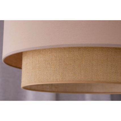 Duolla - Csillár zsinóron BOHO 1xE27/15W/230V átm. 45 cm bézs/barna