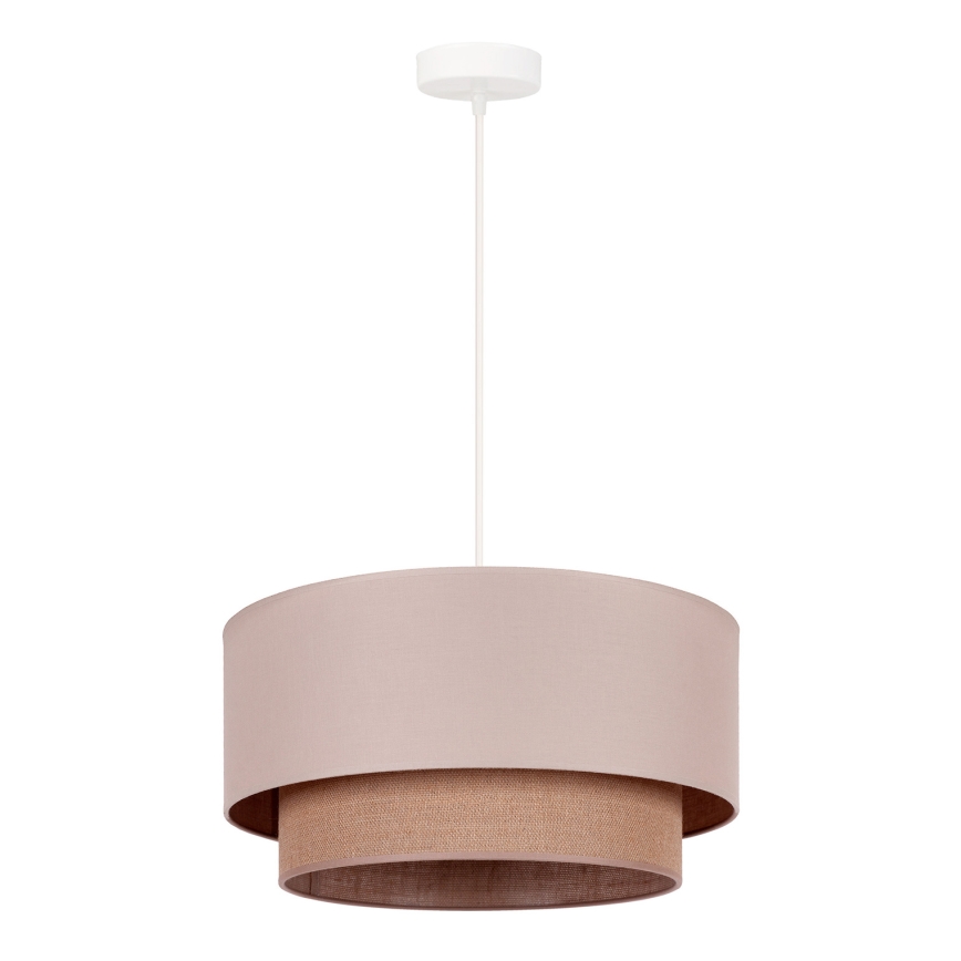 Duolla - Csillár zsinóron BOHO 1xE27/15W/230V átm. 45 cm bézs/barna