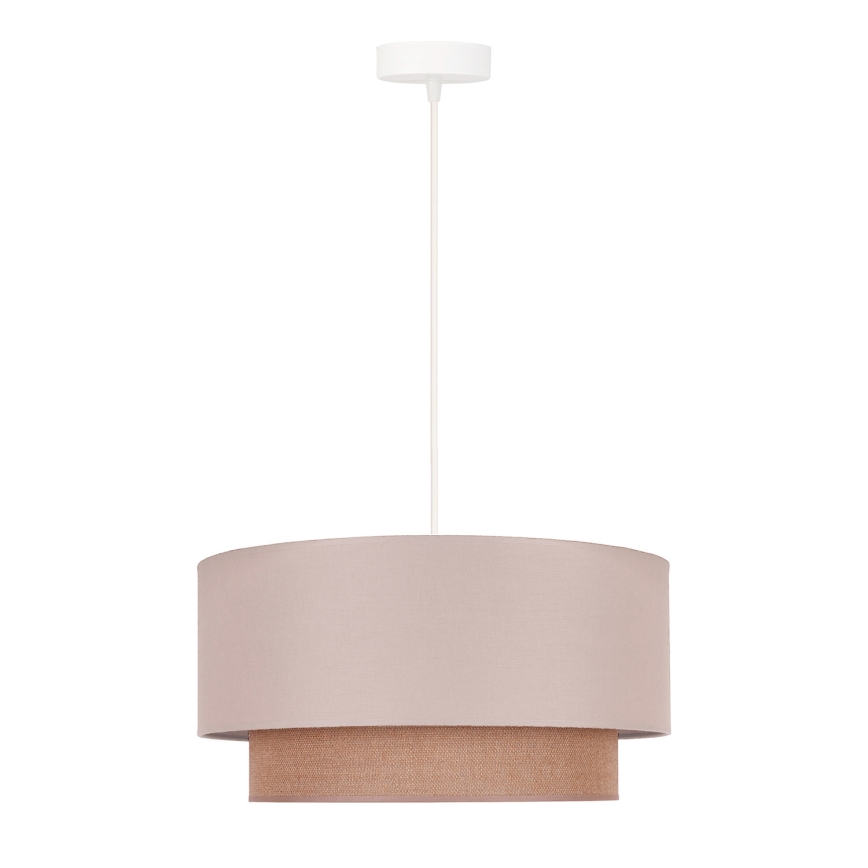Duolla - Csillár zsinóron BOHO 1xE27/15W/230V átm. 45 cm bézs/barna
