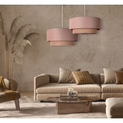 Duolla - Csillár zsinóron BOHO 1xE27/15W/230V átm. 45 cm bézs/barna