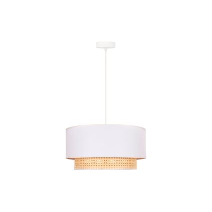 Duolla - Csillár zsinóron BOHO 1xE27/15W/230V átm. 45 cm krémes/rattan