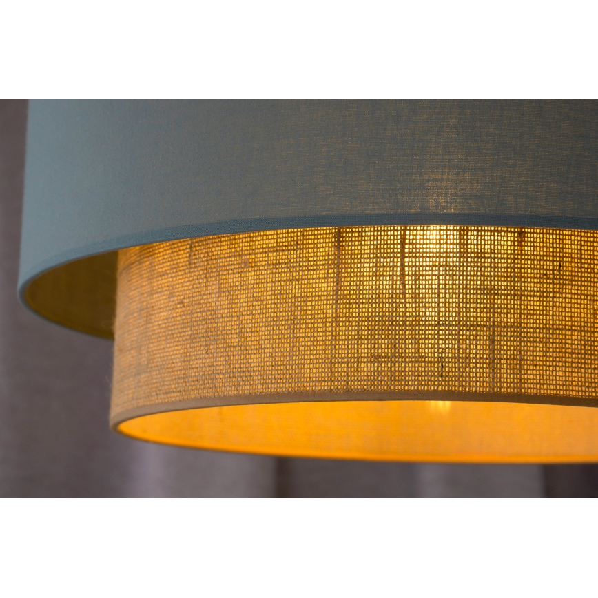 Duolla - Csillár zsinóron BOHO 1xE27/15W/230V átm. 45 cm zöld/barna