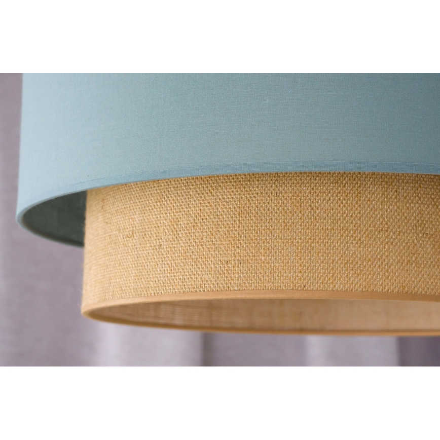 Duolla - Csillár zsinóron BOHO 1xE27/15W/230V átm. 45 cm zöld/barna