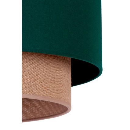 Duolla - Csillár zsinóron BOHO 1xE27/15W/230V átm. 45 cm zöld/barna