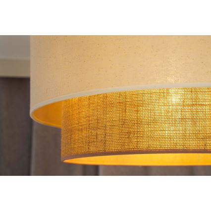 Duolla - Csillár zsinóron BOHO 1xE27/15W/230V átm. 60 cm bézs/barna