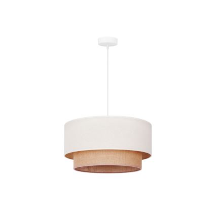 Duolla - Csillár zsinóron BOHO 1xE27/15W/230V átm. 60 cm bézs/barna