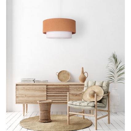 Duolla - Csillár zsinóron BOHO 1xE27/40W/230V átm. 45 cm bézs/fehér