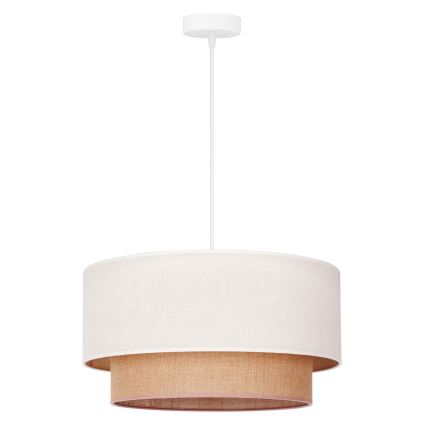 Duolla - Csillár zsinóron BOHO 1xE27/40W/230V átm. 45 cm krémes/barna