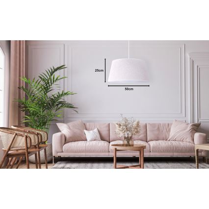 Duolla - Csillár zsinóron BOUCLE 1xE27/15W/230V á. 50 cm fehér