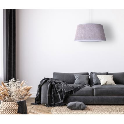 Duolla - Csillár zsinóron BOUCLE 1xE27/15W/230V á. 50 cm szürke