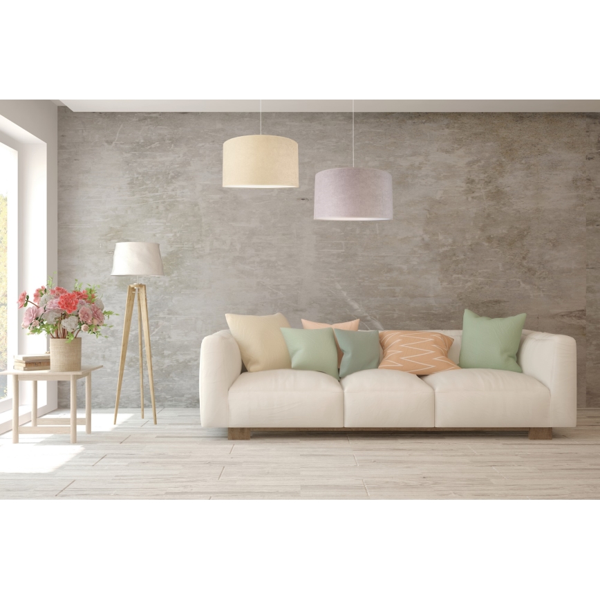 Duolla - Csillár zsinóron BRISTOL 1xE27/40W/230V átm. 45 cm bézs