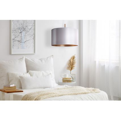 Duolla - Csillár zsinóron CANNES 1xE27/15W/230V á. 45 cm ezüst/réz