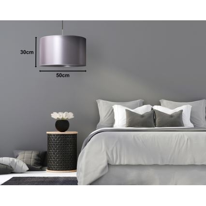 Duolla - Csillár zsinóron CANNES 1xE27/15W/230V á. 50 cm ezüst