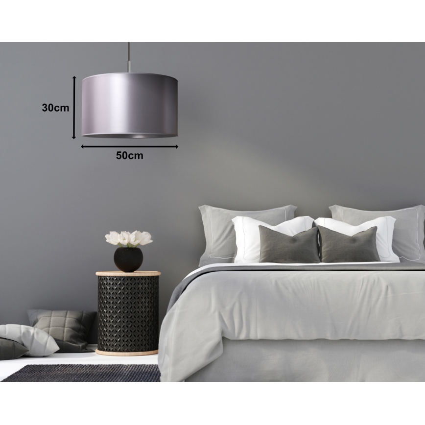 Duolla - Csillár zsinóron CANNES 1xE27/15W/230V á. 50 cm ezüst