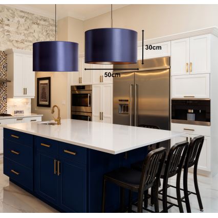 Duolla - Csillár zsinóron CANNES 1xE27/15W/230V á. 50 cm fekete/réz