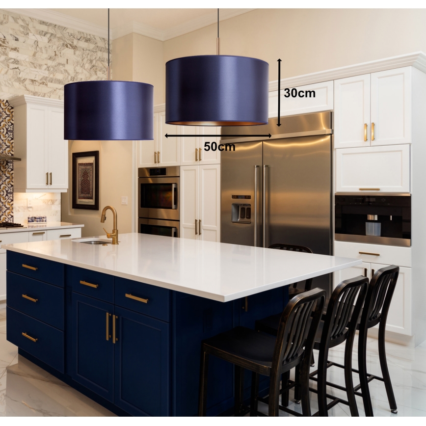 Duolla - Csillár zsinóron CANNES 1xE27/15W/230V á. 50 cm fekete/réz