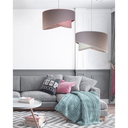 Duolla - Csillár zsinóron CELLO 1xE27/40W/230V átm. 45 cm rózsaszín