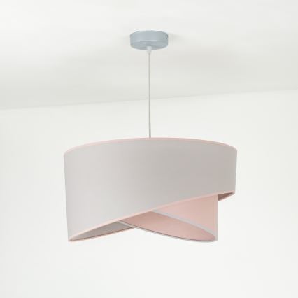 Duolla - Csillár zsinóron CELLO 1xE27/40W/230V átm. 45 cm rózsaszín