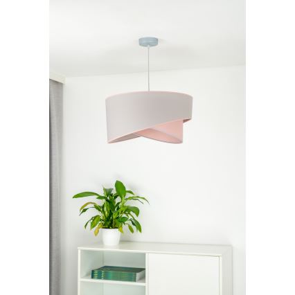 Duolla - Csillár zsinóron CELLO 1xE27/40W/230V átm. 45 cm rózsaszín