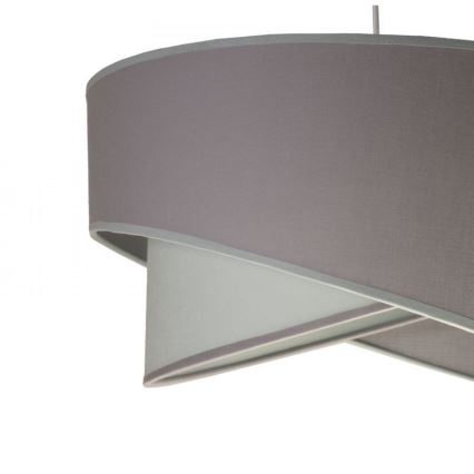 Duolla - Csillár zsinóron CELLO 1xE27/40W/230V átm. 45 cm szürke/zöld