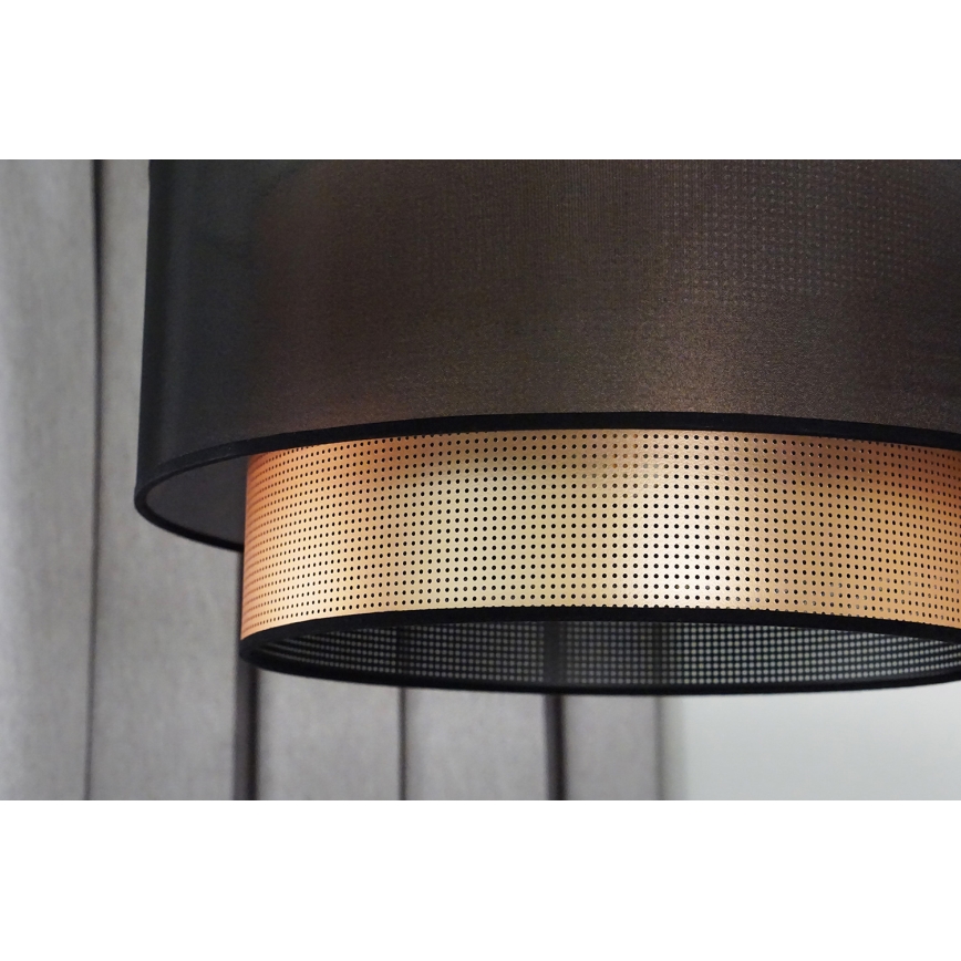 Duolla - Csillár zsinóron COPPER SHINY 1xE27/15W/230V átm. 45 cm barna/réz