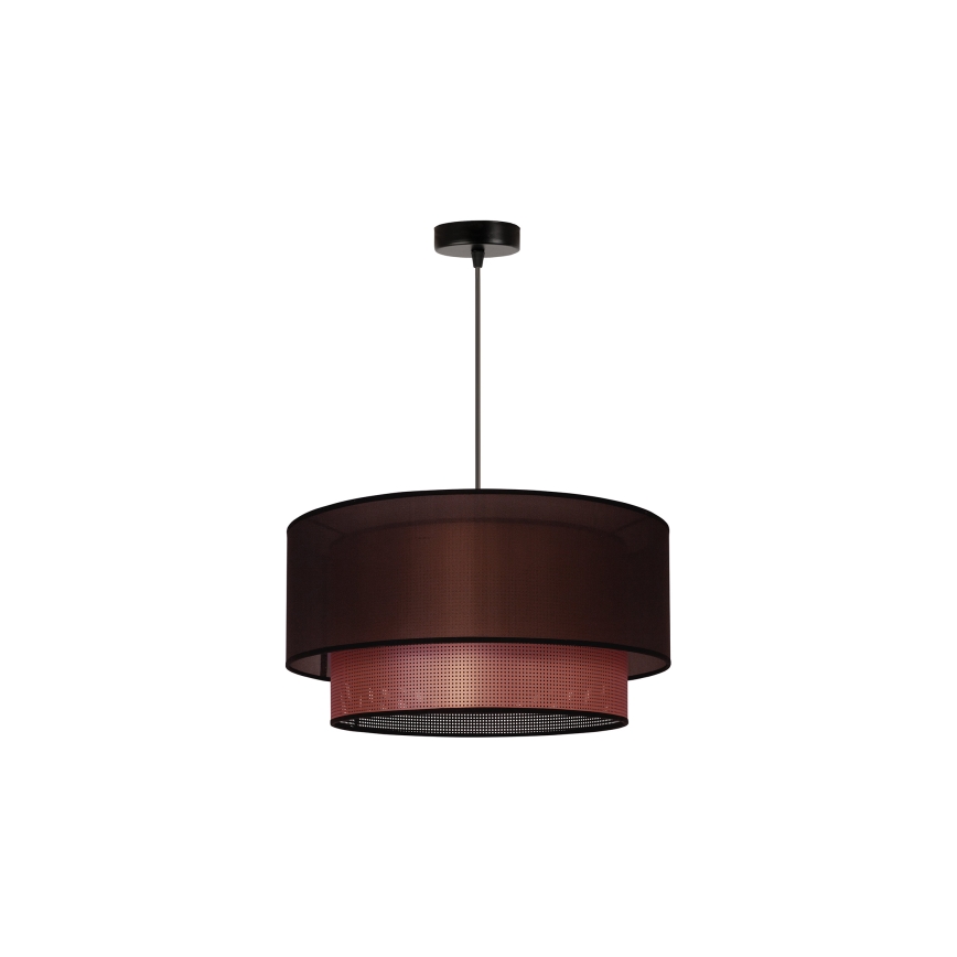 Duolla - Csillár zsinóron COPPER SHINY 1xE27/15W/230V átm. 45 cm barna/réz