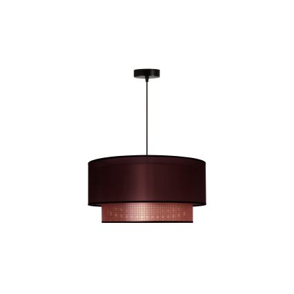 Duolla - Csillár zsinóron COPPER SHINY 1xE27/15W/230V átm. 45 cm barna/réz