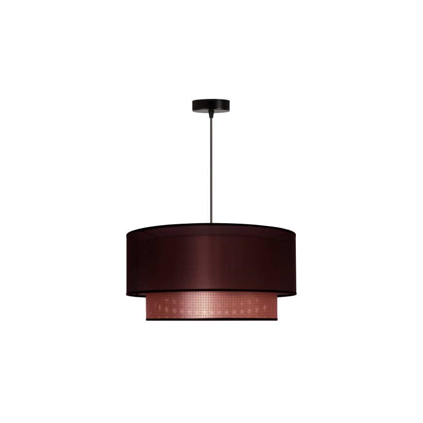 Duolla - Csillár zsinóron COPPER SHINY 1xE27/15W/230V átm. 45 cm barna/réz