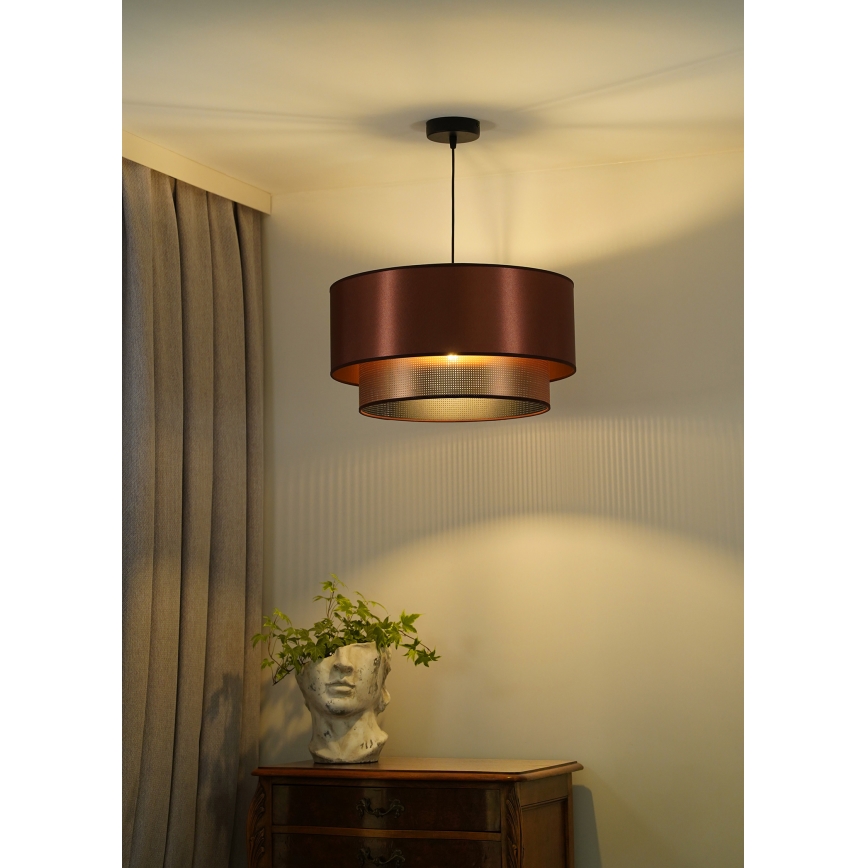 Duolla - Csillár zsinóron COPPER SHINY 1xE27/15W/230V átm. 45 cm réz
