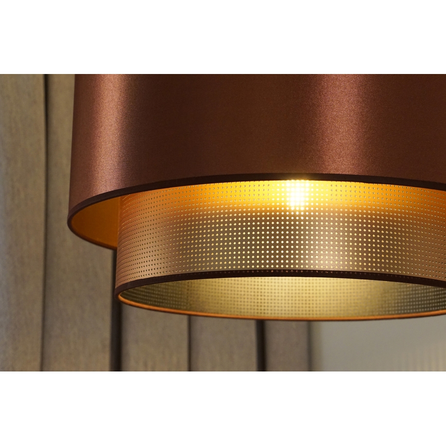 Duolla - Csillár zsinóron COPPER SHINY 1xE27/15W/230V átm. 45 cm réz