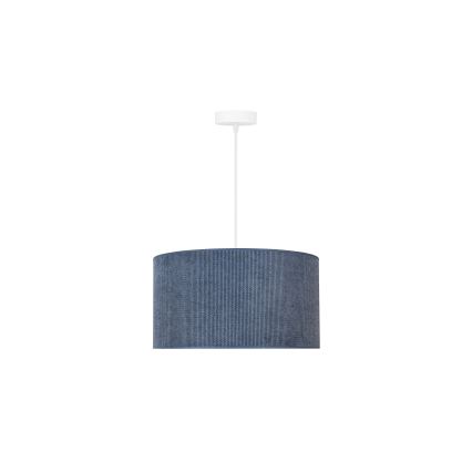 Duolla - Csillár zsinóron CORDUROY 1xE27/15W/230V átm. 40 cm sötét kék