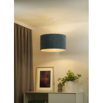 Duolla - Csillár zsinóron CORDUROY 1xE27/15W/230V átm. 40 cm világoskék