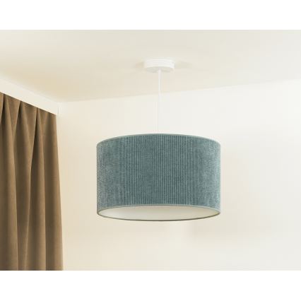 Duolla - Csillár zsinóron CORDUROY 1xE27/15W/230V átm. 40 cm világoskék