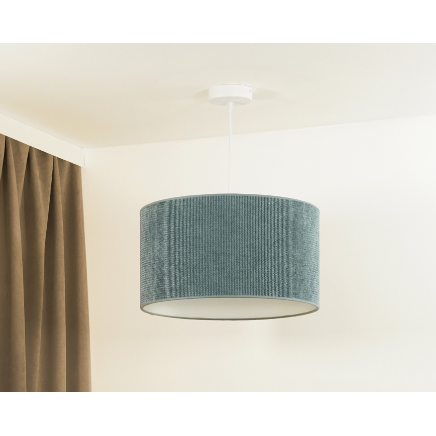 Duolla - Csillár zsinóron CORDUROY 1xE27/15W/230V átm. 40 cm világoskék
