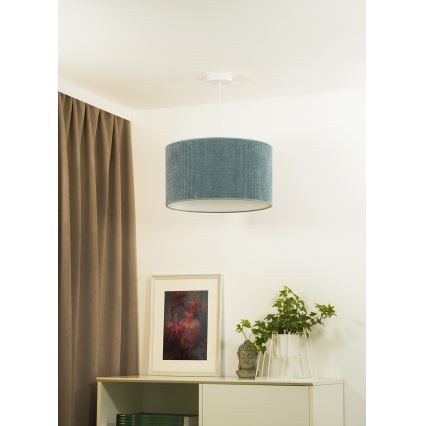 Duolla - Csillár zsinóron CORDUROY 1xE27/15W/230V átm. 40 cm világoskék