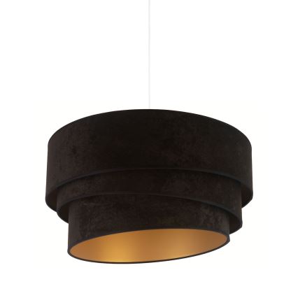 Duolla - Csillár zsinóron DEVON 1xE27/40W/230V átm. 45 cm fekete/arany