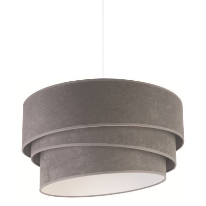 Duolla - Csillár zsinóron DEVON 1xE27/40W/230V átm. 45 cm szürke