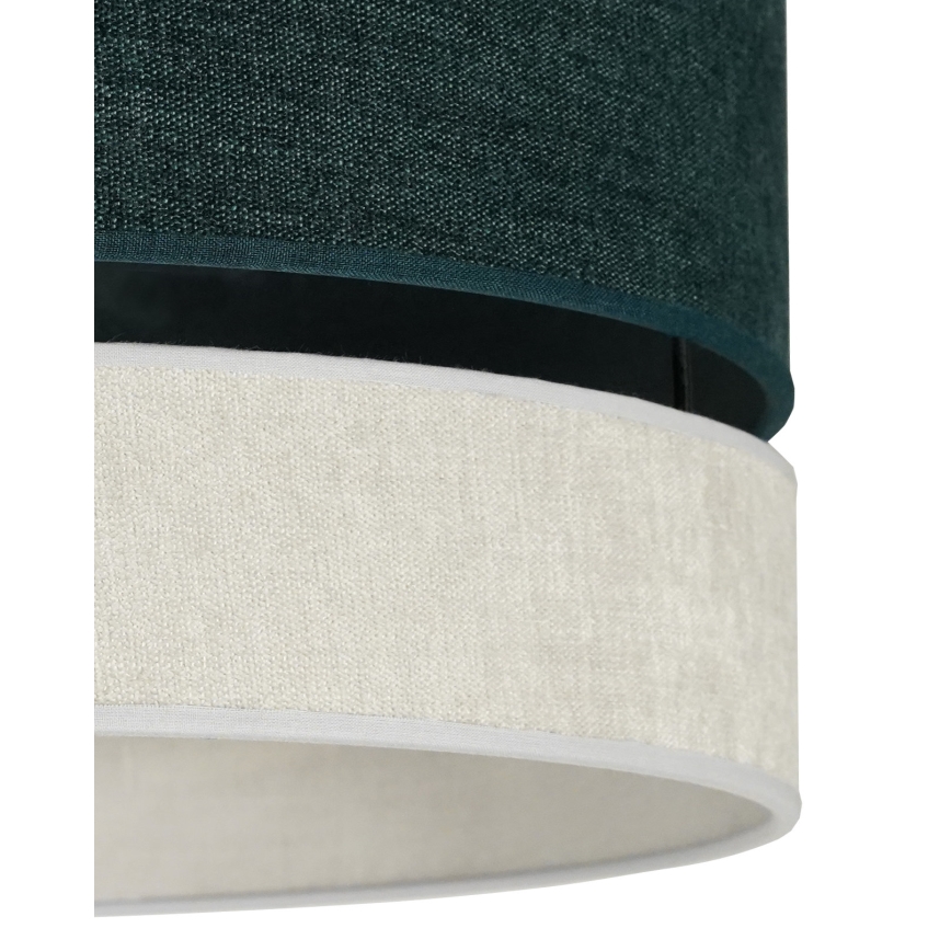 Duolla - Csillár zsinóron DOUBLE 1xE27/15W/230V átm. 40 cm zöld/szürke