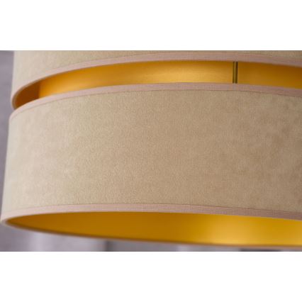 Duolla - Csillár zsinóron DUO 1xE27/15W/230V átm. 40 cm bézs