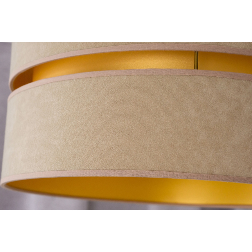 Duolla - Csillár zsinóron DUO 1xE27/15W/230V átm. 40 cm bézs