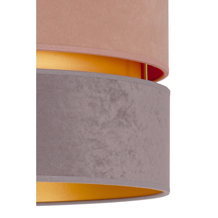 Duolla - Csillár zsinóron DUO 1xE27/15W/230V átm. 40 cm bézs-szürke