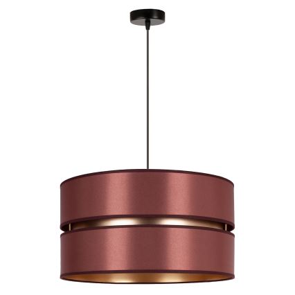 Duolla - Csillár zsinóron DUO 1xE27/15W/230V átm. 40 cm Burgundi/arany