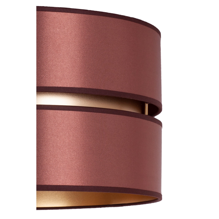 Duolla - Csillár zsinóron DUO 1xE27/15W/230V átm. 40 cm Burgundi/arany