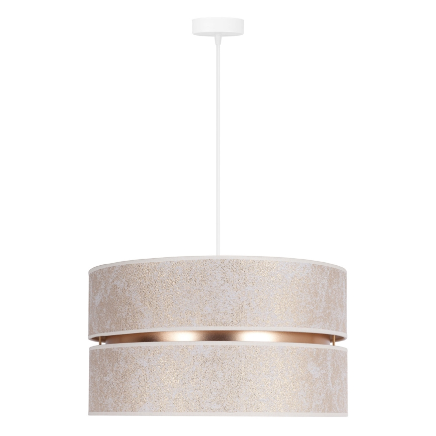Duolla - Csillár zsinóron DUO 1xE27/15W/230V átm. 40 cm fehér/arany