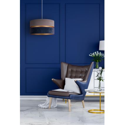 Duolla - Csillár zsinóron DUO 1xE27/15W/230V átm. 40 cm kék