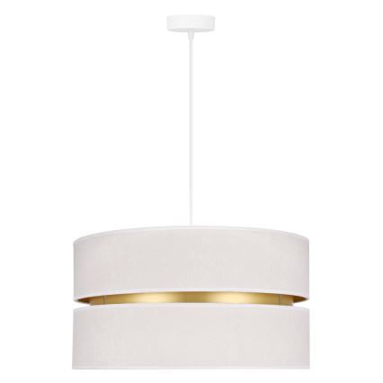 Duolla - Csillár zsinóron DUO 1xE27/15W/230V átm. 40 cm krémes/arany