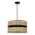 Duolla - Csillár zsinóron DUO 1xE27/15W/230V átm. 40 cm rattan/fekete