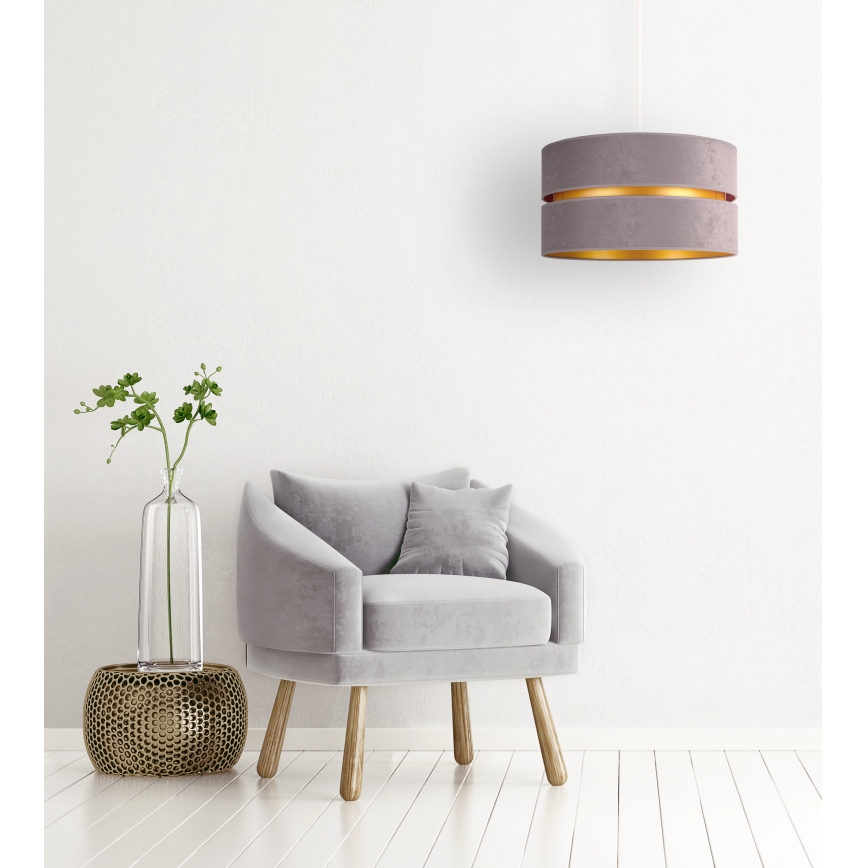 Duolla - Csillár zsinóron DUO 1xE27/15W/230V átm. 40 cm szürke