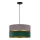 Duolla - Csillár zsinóron DUO 1xE27/15W/230V átm. 40 cm szürke/zöld/arany